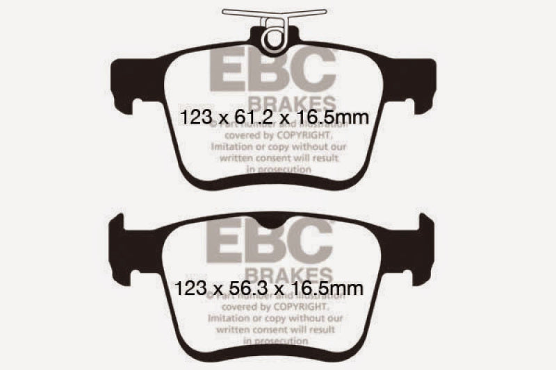 EBC 14+ Audi A3 1.8 Turbo (w/Electronic Parking Brake) Greenstuff Rear Brake Pads - Eaton Motorsports