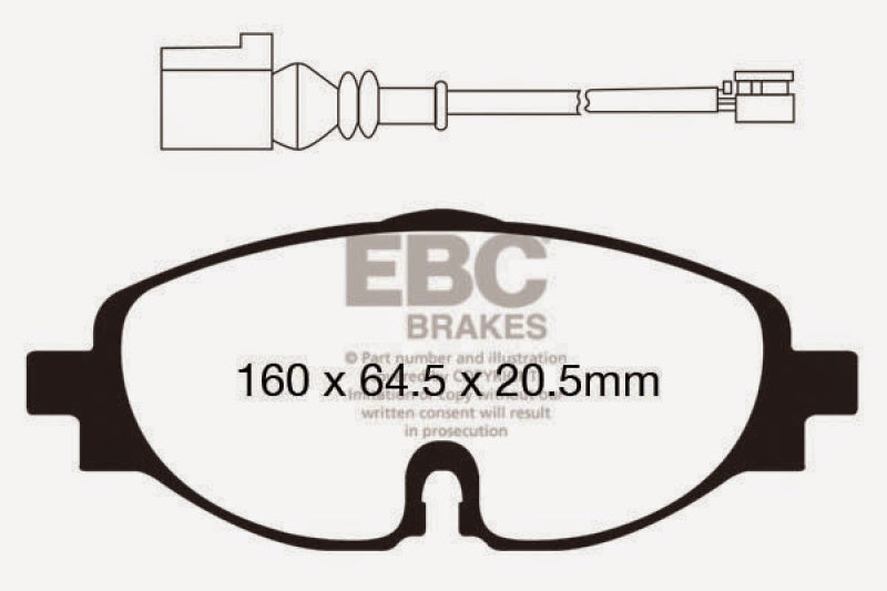 EBC 15-19 Volkswagen GTI (Mk7) Redstuff Front Brake Pads - Eaton Motorsports