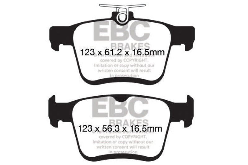 EBC 14+ Audi A3 1.8 Turbo (w/Electronic Parking Brake) Greenstuff Rear Brake Pads - Eaton Motorsports