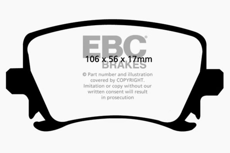 EBC 05-08 Audi A4 2.0L Turbo Bluestuff Rear Brake Pads - Eaton Motorsports
