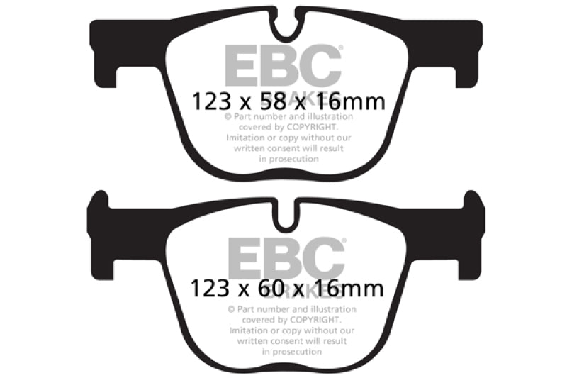 EBC 12+ BMW ActiveHybrid 3 3.0 Turbo Greenstuff Rear Brake Pads - Eaton Motorsports