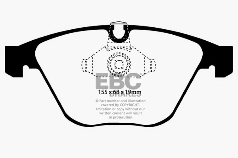 EBC 08-10 BMW M3 4.0 (E90) Redstuff Front Brake Pads - Eaton Motorsports
