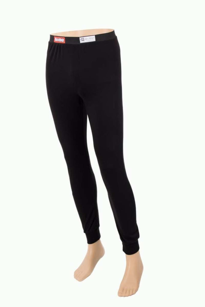 RaceQuip SFI 3.3 Fire Retardant Long John Underwear Bottoms Youth X-Small Black - Eaton Motorsports