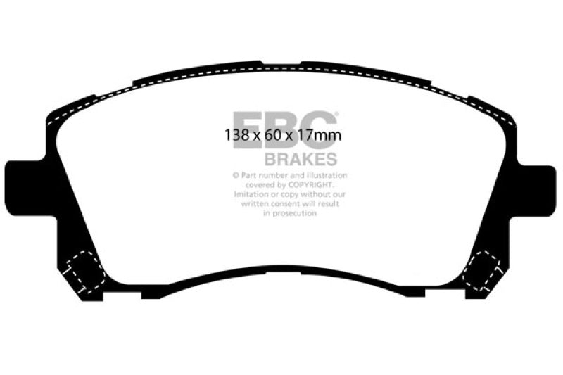 EBC 01-02 Subaru Impreza 2.0 Turbo WRX Bluestuff Front Brake Pads - Eaton Motorsports