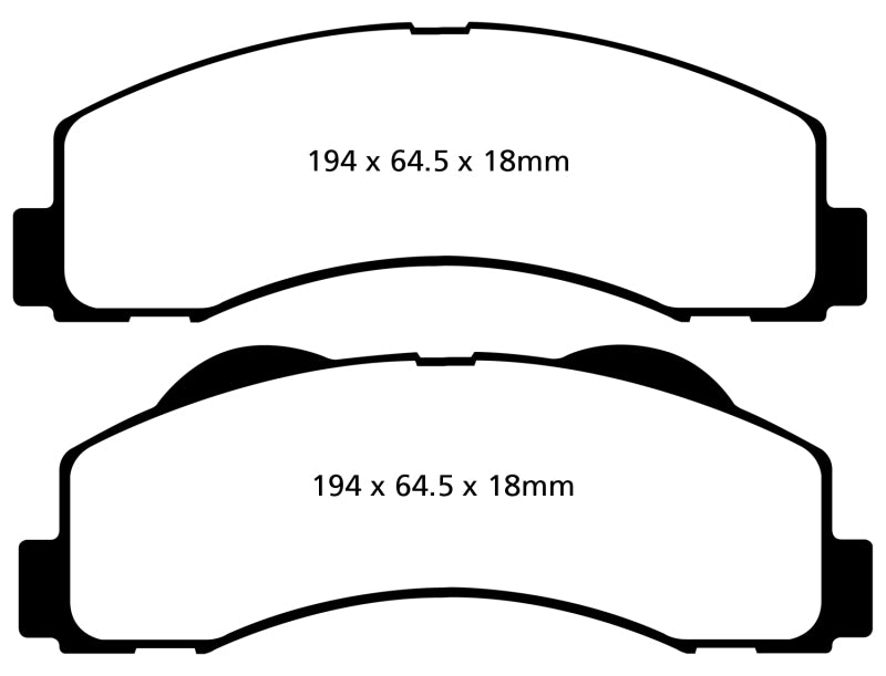 EBC 15+ Ford Expedition 3.5 Twin Turbo 2WD Greenstuff Front Brake Pads - Eaton Motorsports