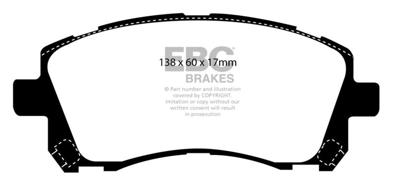 EBC 01-02 Subaru Impreza 2.0 Turbo WRX Bluestuff Front Brake Pads - Eaton Motorsports