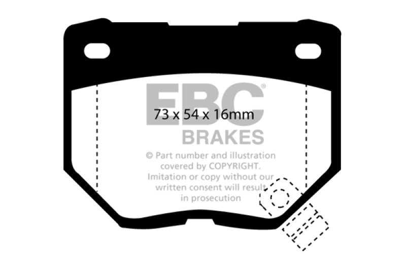 EBC 89-95 Nissan Skyline (R32) 2.6 Twin Turbo GT-R Yellowstuff Rear Brake Pads - Eaton Motorsports