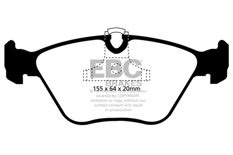 EBC 04-06 BMW X3 2.5 (E83) Redstuff Front Brake Pads - Eaton Motorsports