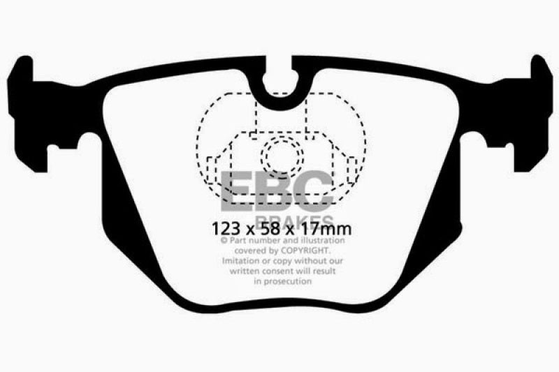 EBC 01-07 BMW M3 3.2 (E46) Redstuff Rear Brake Pads - Eaton Motorsports