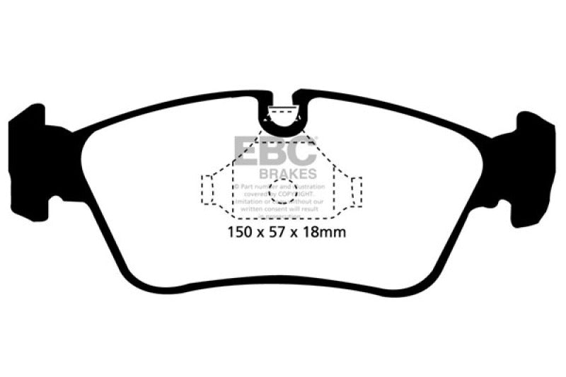 EBC 99-02 BMW Z3 2.5 Redstuff Front Brake Pads - Eaton Motorsports