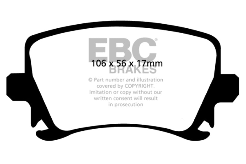 EBC 05-08 Audi A4 2.0L Turbo Bluestuff Rear Brake Pads - Eaton Motorsports