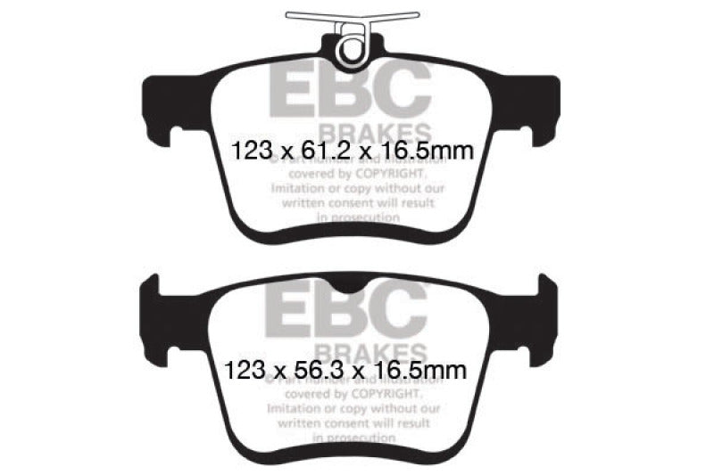 EBC 14+ Audi A3 1.8 Turbo (w/Electronic Parking Brake) Greenstuff Rear Brake Pads - Eaton Motorsports