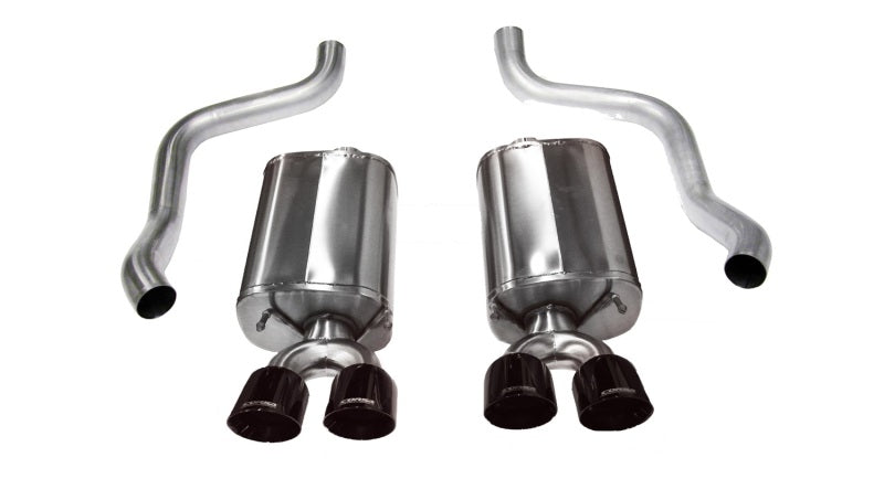 Corsa 09-13 Chevrolet Corvette C6 6.2L V8 Black Sport Axle-Back Exhaust - Eaton Motorsports