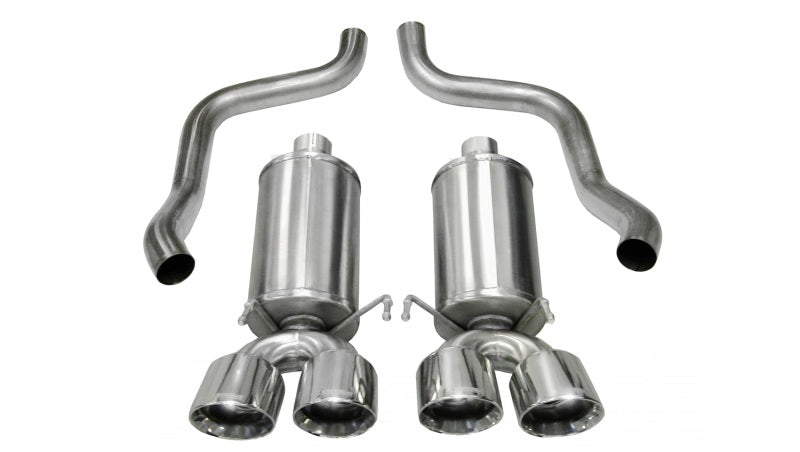 Corsa 09-13 Chevrolet Corvette C6 6.2L V8 Polished Xtreme Axle-Back Exhaust - Eaton Motorsports