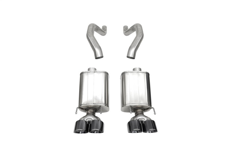 Corsa 06-13 Chevy Corvette C6 Z06 7.0L / 09-13 ZR1 6.2L Black PVD AxleBack Exhaust w/4.5in Twin Tips - Eaton Motorsports