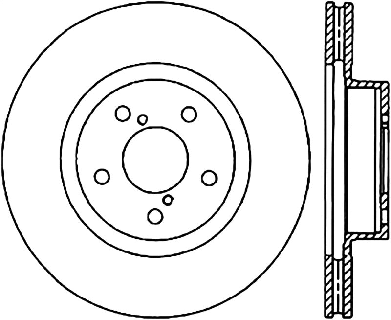 StopTech Power Slot 05-08 STi (5x114.3) CRYO Front Left Rotor - Eaton Motorsports