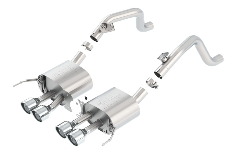 Borla 14-15 Chevy Corvette C7 w/o AFM w/o NPP Atak Rear Section Exhaust Quad Rd RL Tips - Eaton Motorsports