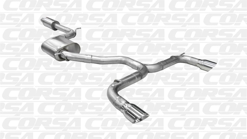 Corsa 14-15 Volkswagen GTI Mk7 Polished Sport 3.0in Cat-Back Dual Rear Exit - Eaton Motorsports