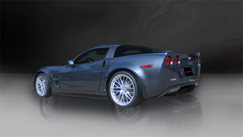 Corsa 06-13 Chevrolet Corvette C6 Z06 7.0L V8 Black Sport Cat-Back Exhaust - Eaton Motorsports