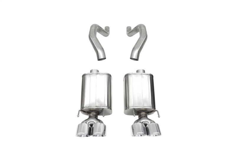 Corsa 06-13 Chevy Corvette C6 Z06 7.0L / 09-13 ZR1 6.2L Polished AxleBack Exhaust w/4.5in Twin Tips - Eaton Motorsports