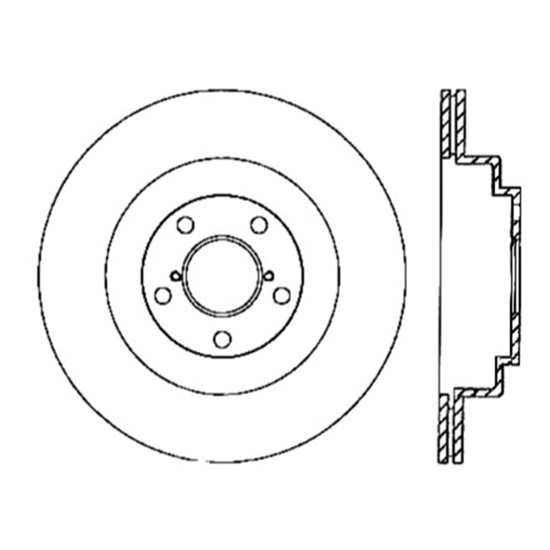 StopTech Power Slot 06-07 WRX / 05-08 LGT Rear Left Slotted Rotor - Eaton Motorsports