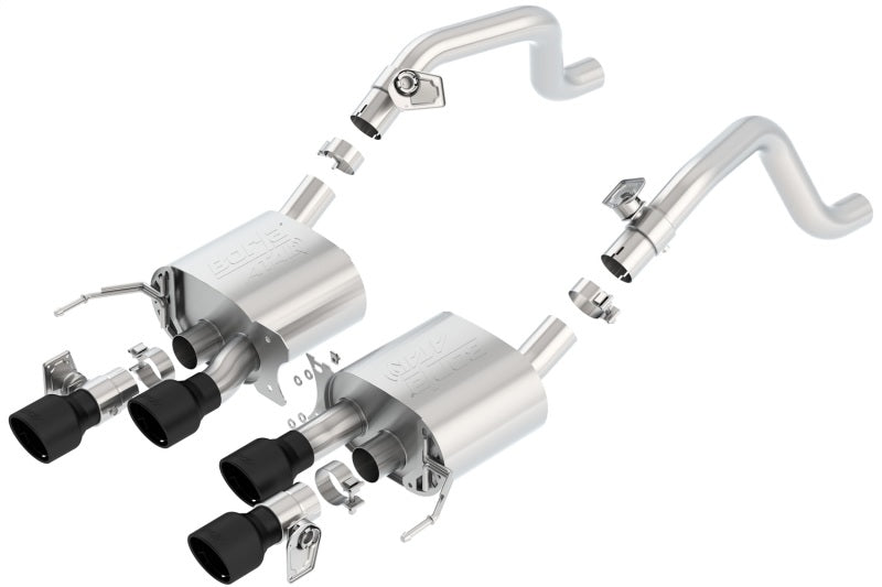 Borla 14-18 C7 Corvette Stingray Axle-Back ATAK Exhaust 2.75in To Muffler Dual 2.75in Out 4.25in Tip - Eaton Motorsports