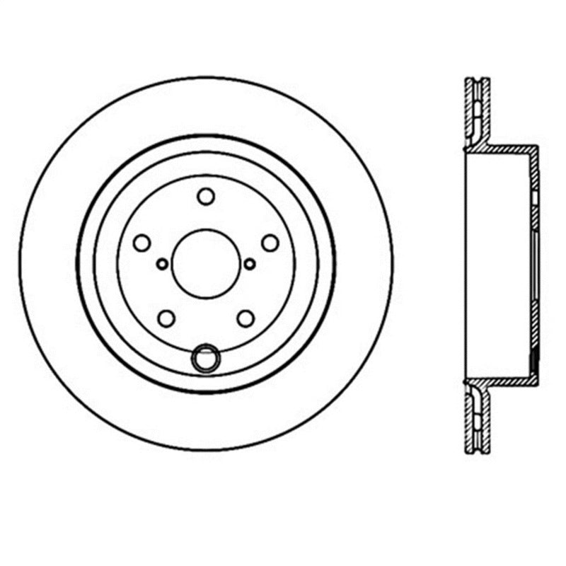 StopTech Power Slot 08-10 Subaru Impreza STi Rear Right Slotted Rotor - Eaton Motorsports