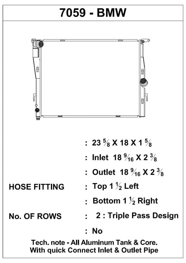 CSF 07-13 BMW M3 (E9X) Triple Pass Radiator - Eaton Motorsports