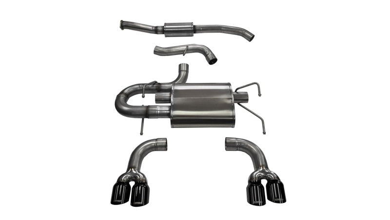 Corsa 08-13 Subaru Impreza Hatchback STI 2.5L Turbo Manual Black Sport Cat-Back Exhaust - Eaton Motorsports