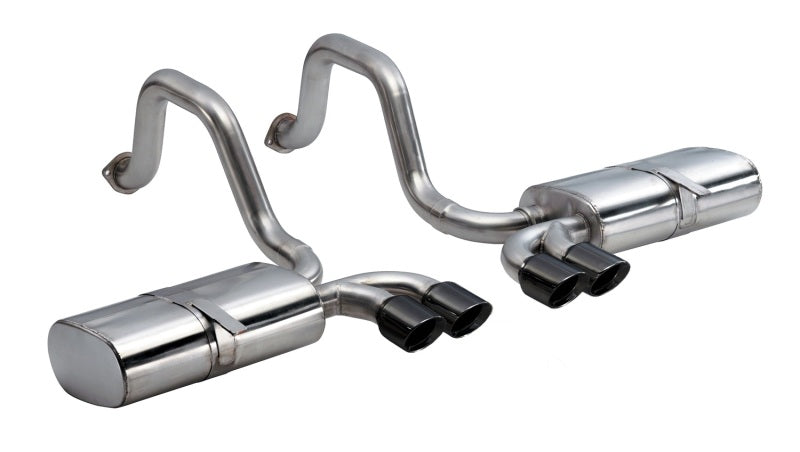Corsa 97-04 Chevrolet Corvette C5 Z06 5.7L V8 Black Sport Axle-Back Exhaust - Eaton Motorsports