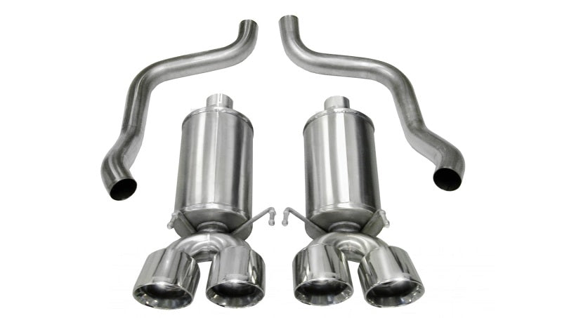 Corsa 09-13 Chevrolet Corvette C6 6.2L V8 Polished Xtreme Axle-Back Exhaust - Eaton Motorsports