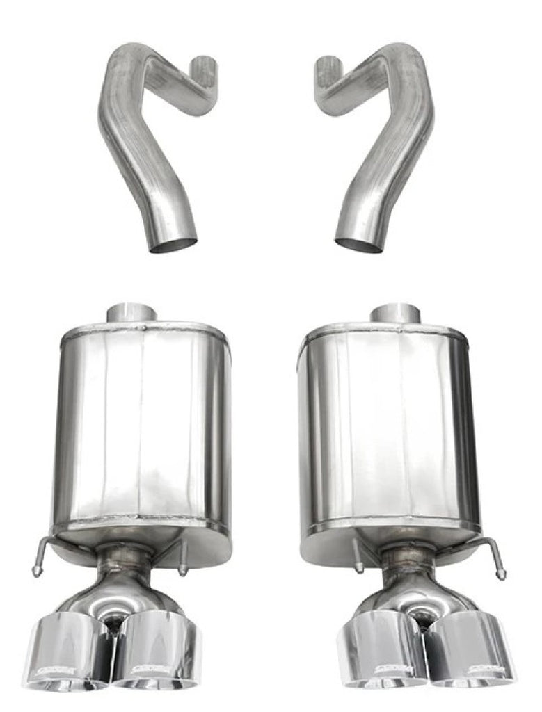 Corsa 06-13 Chevy Corvette C6 Z06 7.0L / 09-13 ZR1 6.2L Polished AxleBack Exhaust w/4.5in Twin Tips - Eaton Motorsports