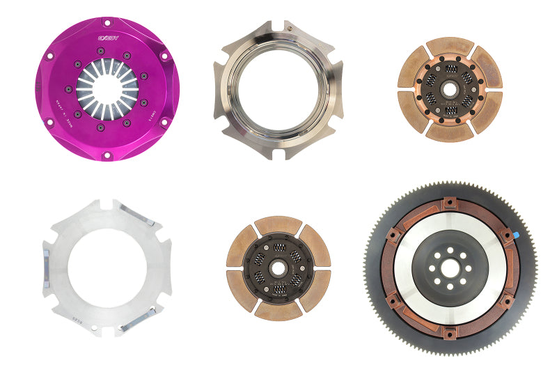 Exedy 2006-2006 Saab 9-2X Aero H4 Hyper Twin Cerametallic Clutch Sprung Center Disc Push Type Cover - Eaton Motorsports