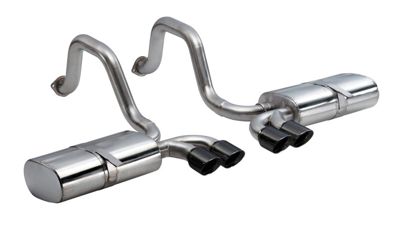 Corsa 97-04 Chevrolet Corvette C5 Z06 5.7L V8 Black Sport Axle-Back Exhaust - Eaton Motorsports