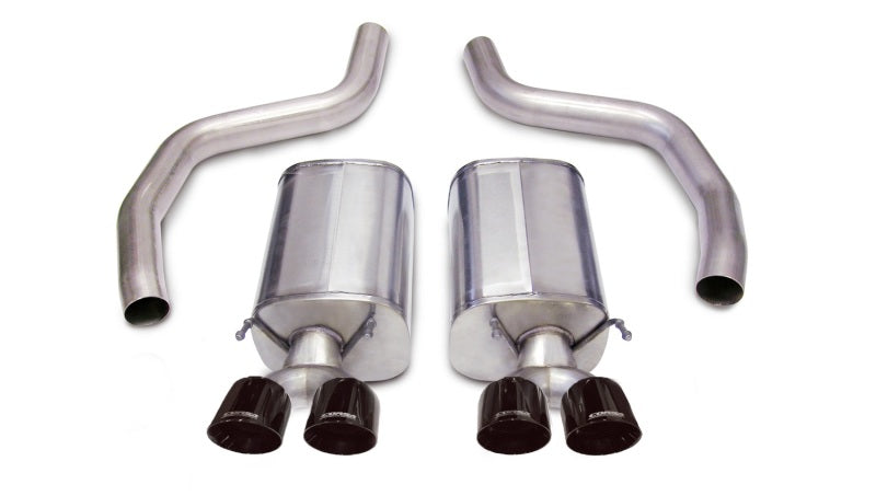 Corsa 06-13 Chevrolet Corvette C6 Z06 7.0L V8 Black Sport Axle-Back Exhaust - Eaton Motorsports