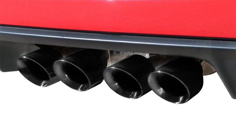 Corsa 05-08 Chevrolet Corvette C6 6.0L V8 Black Xtreme Axle-Back Exhaust - Eaton Motorsports