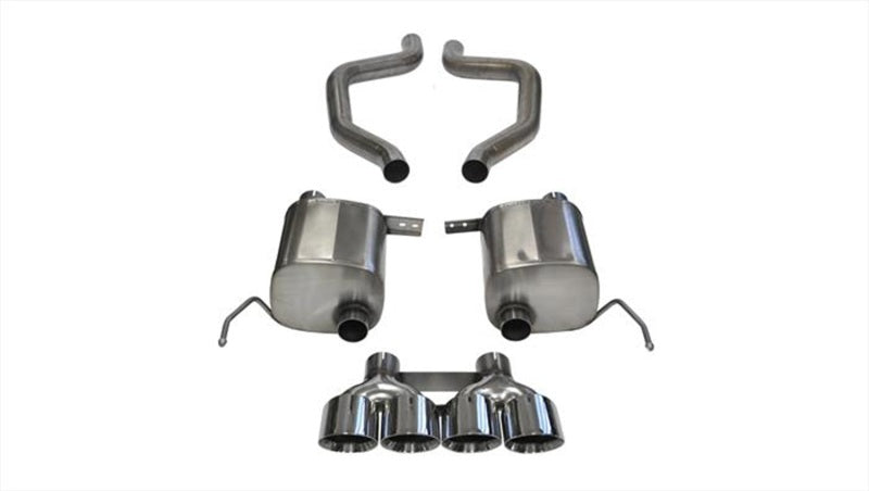 Corsa 15+ Chevy Corvette Z06 (Grand Sport M/T Only) 3in Axle Back Xtreme Exhaust Pol Quad 4.5in Tip - Eaton Motorsports