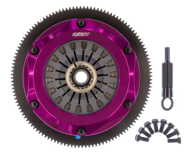Exedy 2005-2005 Saab 9-2X Aero H4 Hyper Twin Cerametallic Clutch Sprung Center Disc Pull Type Cover - Eaton Motorsports