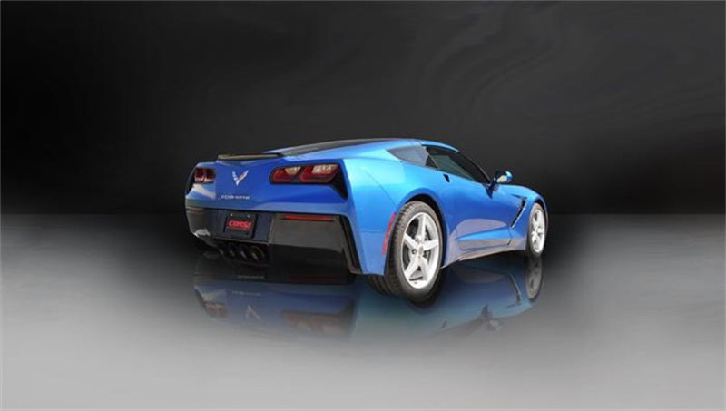 Corsa 2015 Chevy Corvette Z06 2.75in Axle Back Exhaust Black Dual Rear Exit Quad 4.5in Tip (Sport) - Eaton Motorsports