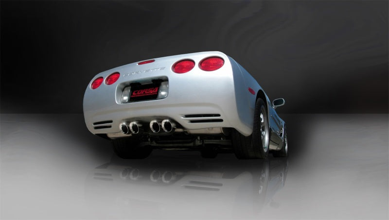 Corsa 97-04 Chevrolet Corvette C5 Z06 5.7L V8 Polished Sport Axle-Back Exhaust - Eaton Motorsports
