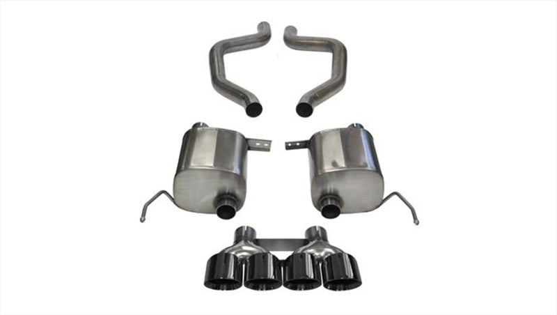 Corsa 2015 Chevy Corvette Z06 2.75in Axle Back Exhaust Black Dual Rear Exit Quad 4.5in Tip (Sport) - Eaton Motorsports