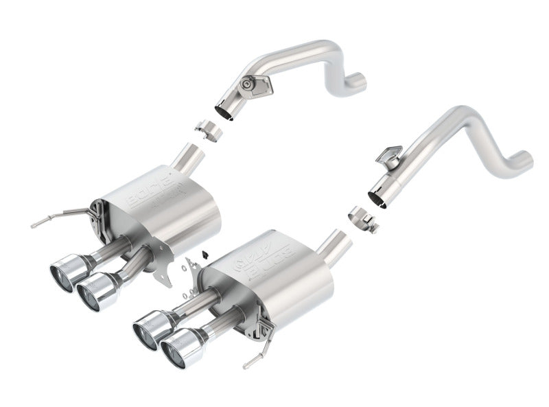 Borla 14-15 Chevy Corvette C7 w/o AFM w/o NPP Atak Rear Section Exhaust Quad Rd RL Tips - Eaton Motorsports
