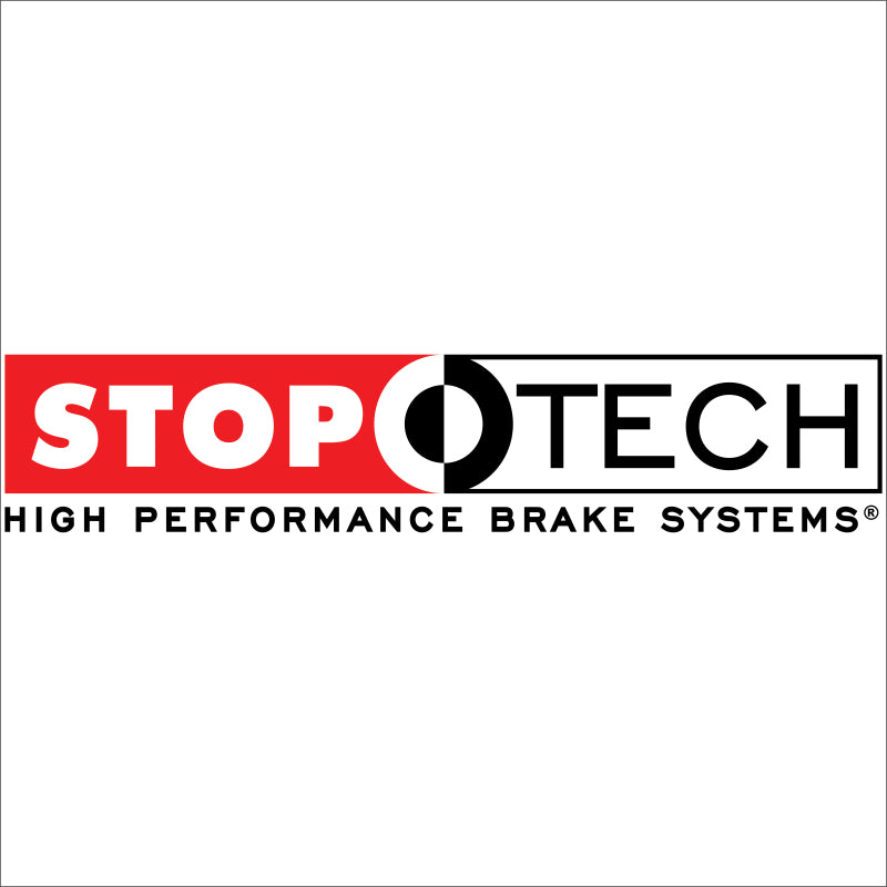 StopTech 13-15 Subaru WRX STi / 05-12 Subaru Impreza Front Right Slotted Aero Rotor w/ Black Hats - Eaton Motorsports
