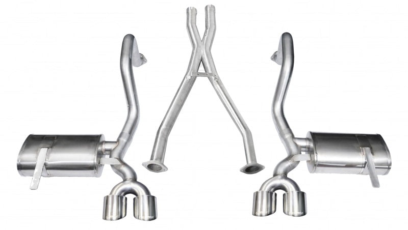 Corsa 97-04 Chevrolet Corvette C5 Z06 5.7L V8 Polished Xtreme Cat-Back + XO Exhaust - Eaton Motorsports