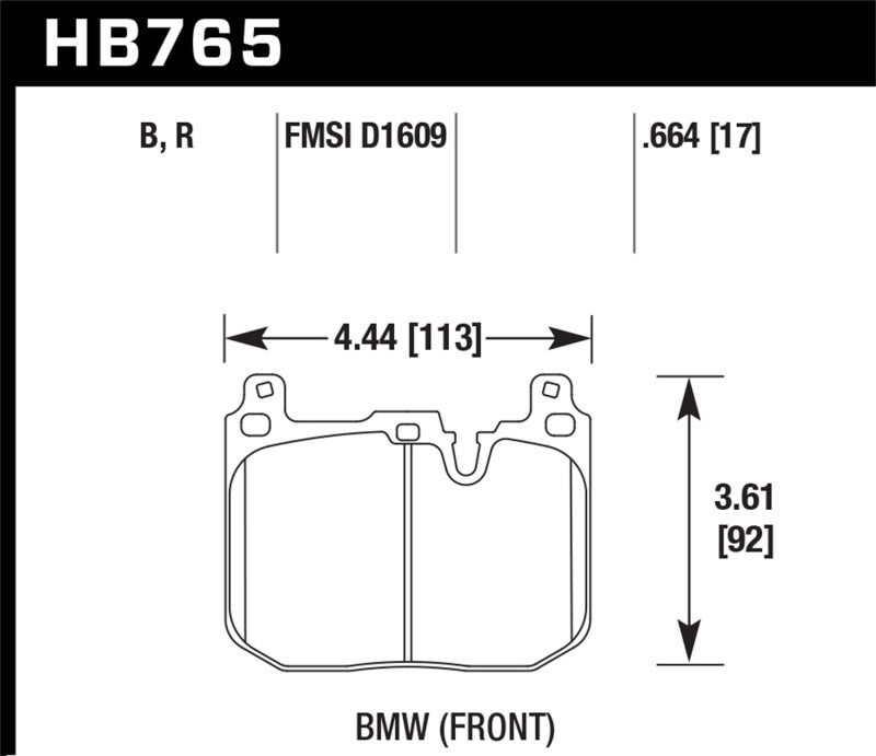 Hawk 95-02 BMW M3 HT-10 Race Front Brake Pads