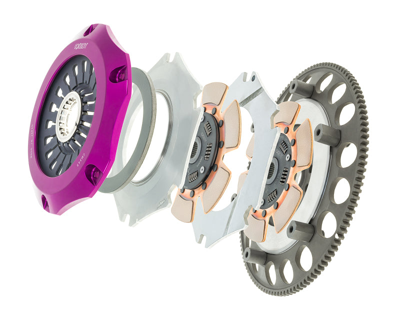 Exedy 2004-2014 Subaru Impreza WRX STI H4 Hyper Compe-D Twin Cerametallic Clutch Sprung Center Disc - Eaton Motorsports
