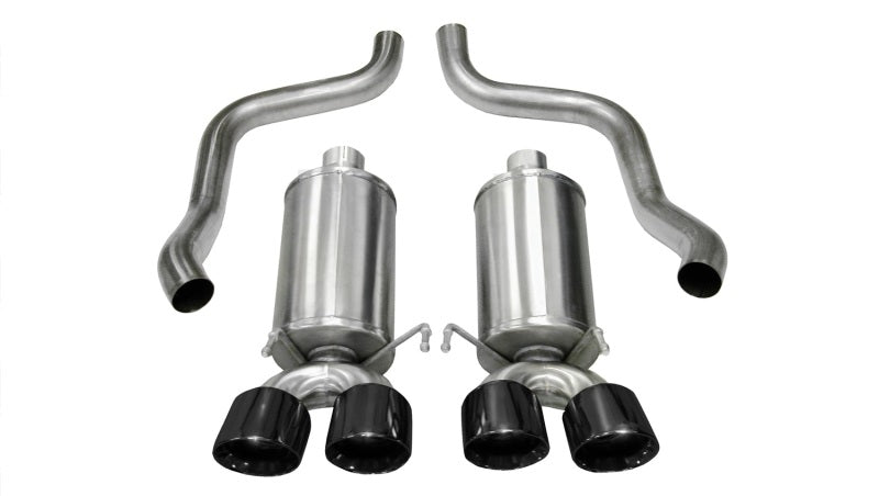 Corsa 05-08 Chevrolet Corvette C6 6.0L V8 Black Xtreme Axle-Back Exhaust - Eaton Motorsports