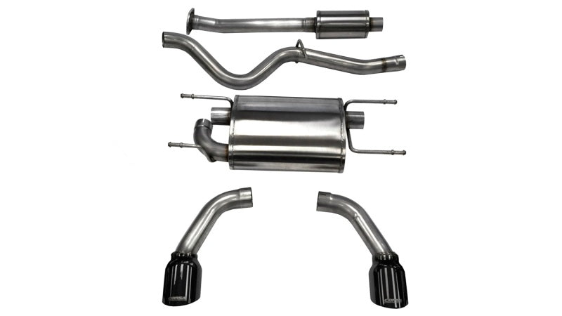 Corsa 12-14 Scion FRS / Subaru BRZ Black Tip Sport Cat-Back Exhaust - Eaton Motorsports