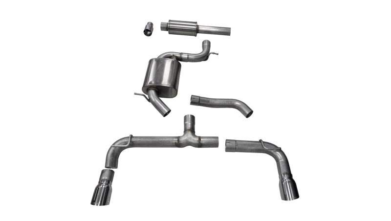 Corsa 14-15 Volkswagen GTI Mk7 Polished Sport 3.0in Cat-Back Dual Rear Exit - Eaton Motorsports