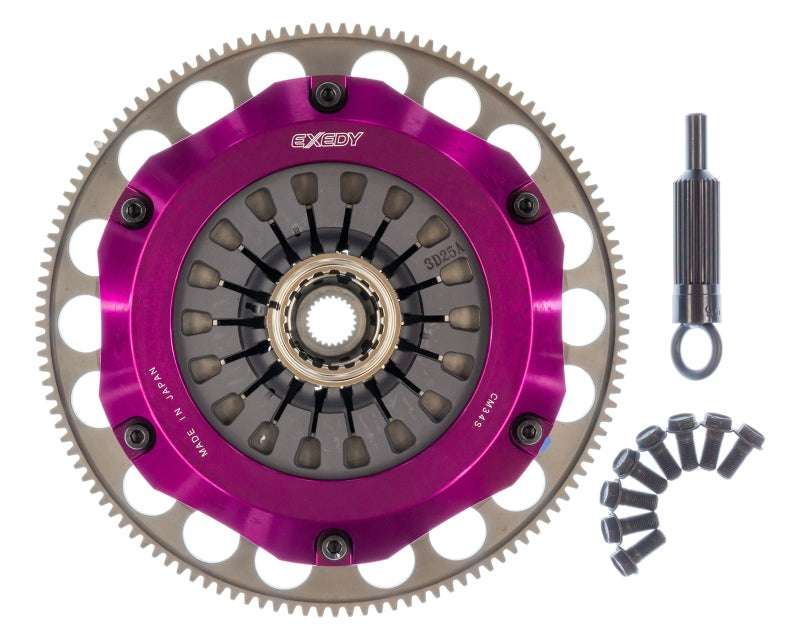 Exedy 2004-2014 Subaru Impreza WRX STI H4 Hyper Compe-D Twin Cerametallic Clutch Sprung Center Disc - Eaton Motorsports